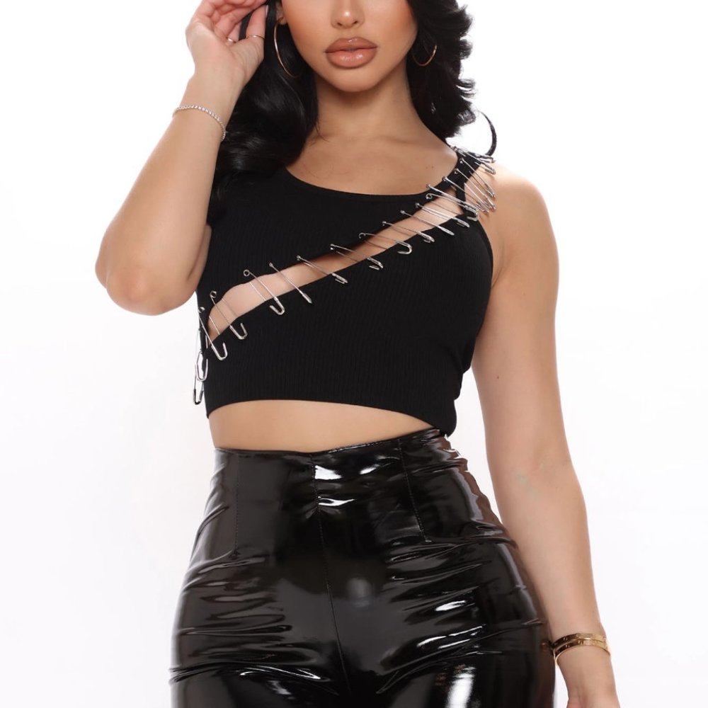 Safety Pin Cut out Top